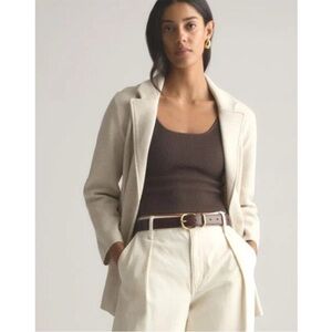 Quince Blazer 100% Organic Cotton Knit (Oatmeal)